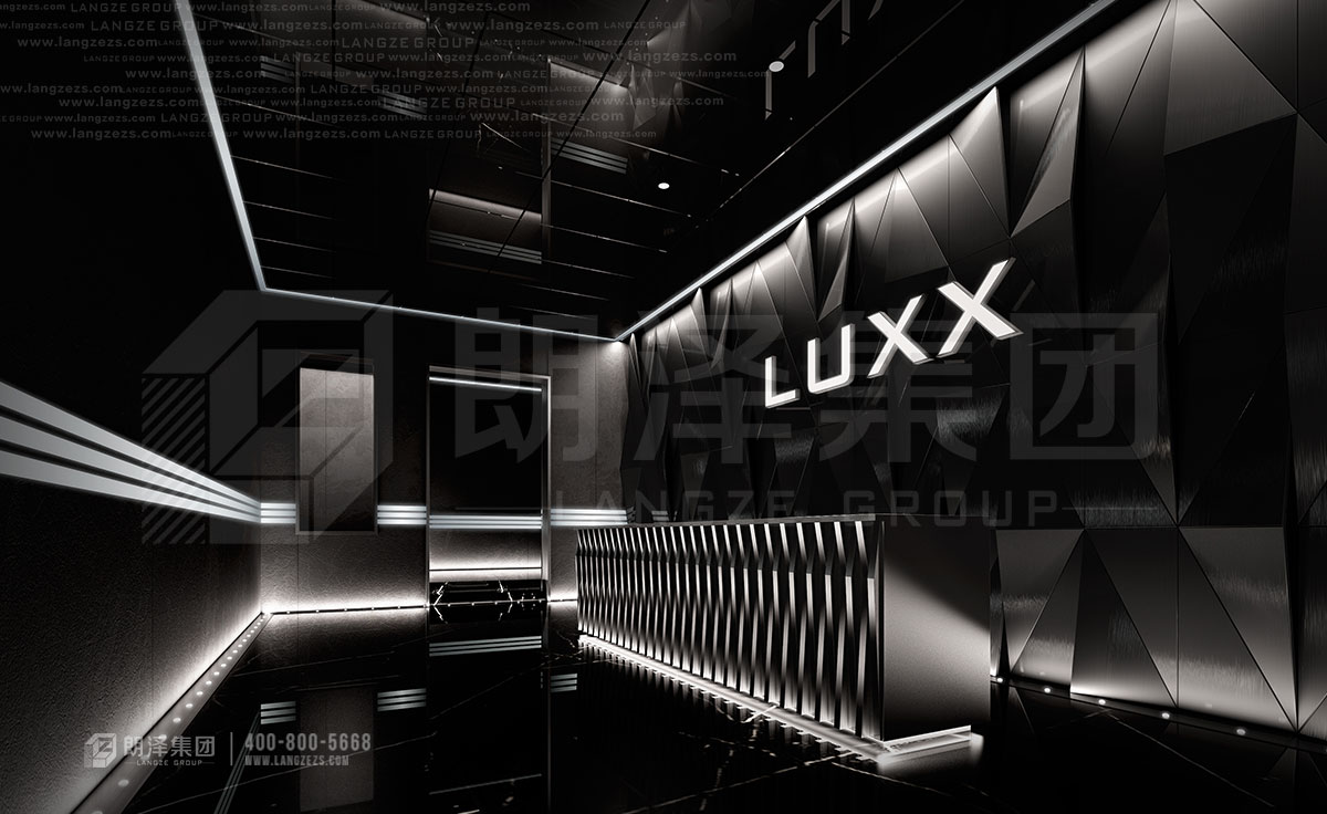 越南峴港LUXX酒吧設計效果圖（前廳）